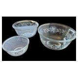 Bartlett Collins Grape Vine Clear Nesting Mixing Bowls