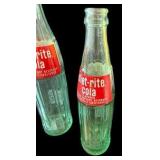 Three Vintage Diet Rite Cola Glass Bottles