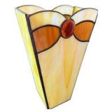 Neutral Colored Stained Glass Vase