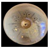 Large Light Pink Vintage Art Deco Glass Ceiling Shade