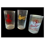 Six Vintage Collectible Beer Glasses