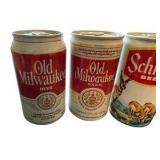 Vintage Old Milwaukee & Schmitt Sealed Beer Cans