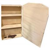 Small Vintage Glass & Metal Medicine Cabinet