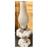 Flowered Porcelain Oil Lamp