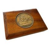 Pearl Harbor Commemorative Medallion in Wooden Plaque