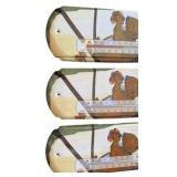Three Metal Squirrel Themed Thermometers