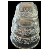 Bartlett Collins Grape Vine Clear Nesting Mixing Bowls