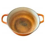 Vintage Le Creuset Flame Orange Cast Iron Dutch Oven