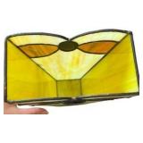 Neutral Colored Stained Glass Vase