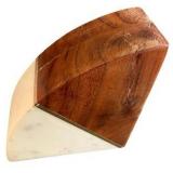 Marble & Wood Bookends