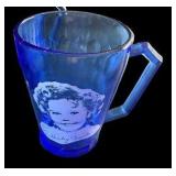 Cobalt Blue Shirley Temple Glass Dishes