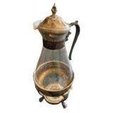 Vintage Silverplate & Glass Coffee/Tea Warmer