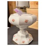 Flowered Porcelain Oil Lamp