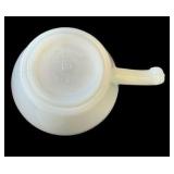 Set of 4 Fire King Milk Glass Bowls with Handles