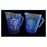 Cobalt Blue Shirley Temple Glass Dishes