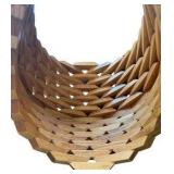Geometric Wooden Block Art Basket