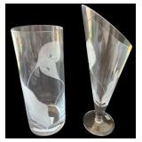 Pair of Etched Mikasa Large Vases
