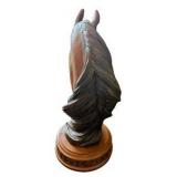 Mom & Baby Horse Head Sculpture
