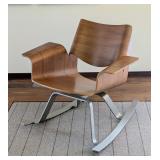 Blu Dot Buttercup Rocking Chair with Wood and Metal Frame