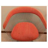 Pair of Vintage Knoll Platner Armchairs with Orange Fabric