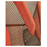 Pair of Vintage Knoll Platner Armchairs with Orange Fabric