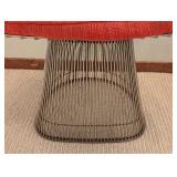 Pair of Vintage Knoll Platner Armchairs with Orange Fabric