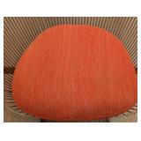 Pair of Vintage Knoll Platner Armchairs with Orange Fabric