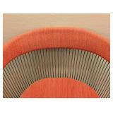 Pair of Vintage Knoll Platner Armchairs with Orange Fabric