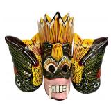 Sri Lanka Raksha Masks - Mini Hand-Painted Wooden Pair