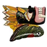 Sri Lanka Raksha Masks - Mini Hand-Painted Wooden Pair