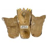 Sri Lanka Raksha Masks - Mini Hand-Painted Wooden Pair