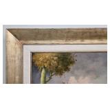 Jeannine Albert, Birds in Landscape Oil on Canvas, Framed