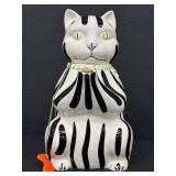 Vintage Vanderbilt by Taste Setter Sigma Cat Coffee/Tea Pot, 10 Inch Ceramic Black and White