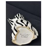 Vintage Vanderbilt by Taste Setter Sigma Cat Coffee/Tea Pot, 10 Inch Ceramic Black and White