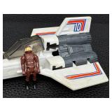 Mattel Battlestar Galactica Colonial Viper Toy With Pilot - 1978 Vintage