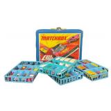 Matchbox Cars Collection - Vintage Assorted Toys in Vintage Blue Matchbox Case