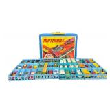 Matchbox Cars Collection - Vintage Assorted Toys in Vintage Blue Matchbox Case