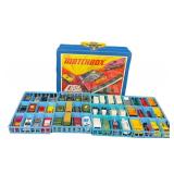 Matchbox Cars Collection - Vintage Assorted Toys in Vintage Blue Matchbox Case