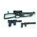 Vintage 1977 Kenner Star Wars Chewbacca Bowcaster Rifle and Star Wars Blaster Pistols