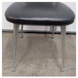 Gazelle Chairs (Lot of 4) - Vintage Mid-Century Black Vinyl Dining Chairs