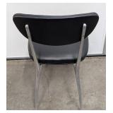 Gazelle Chairs (Lot of 4) - Vintage Mid-Century Black Vinyl Dining Chairs