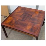 Vintage Mid Century Modern HEGGEN Rosewood Parquet Table