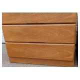Dixie Scova Vintage Wood Nightstands, Pair - 3-Drawer Bedside Tables