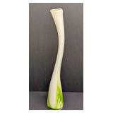 Mid Century Modern Murano Art Glass Stretched Art Glass Vase