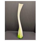 Mid Century Modern Murano Art Glass Stretched Art Glass Vase
