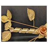 Vintage Copper & Brass Floral Wall Hanging