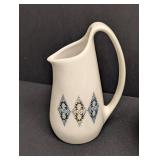 Mid Century Modern Iroquois China in Blue Diamonds Pattern Creamer Pitcher & Sugar Bowl / Ben Seibel Blue Diamonds