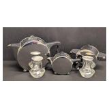 Vintage Art Deco Tea Set with Salt & Pepper Shakers