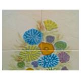 Harris Strong Ceramic Tile Art - Framed Floral Bouquet