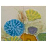 Harris Strong Ceramic Tile Art - Framed Floral Bouquet